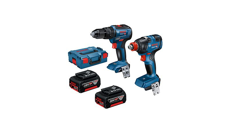 Bosch Twin Pack GSB18V-55 Combi Drill & GDX 18V-200 Impact Driver/Wrench