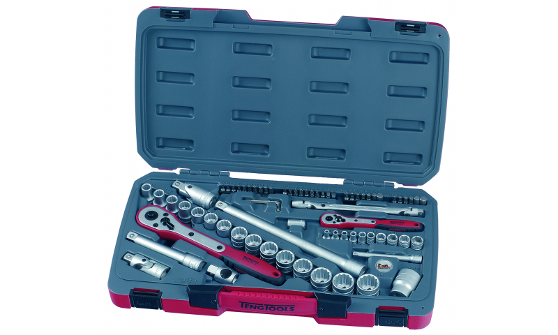 Teng Tools Socket Set 1/4 and 1/2in dr 72 Pieces